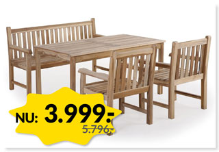 SOLO TEAK HAVEMØBELSÆT